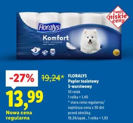 Papier toaletowy 3-warstwowy Komfort