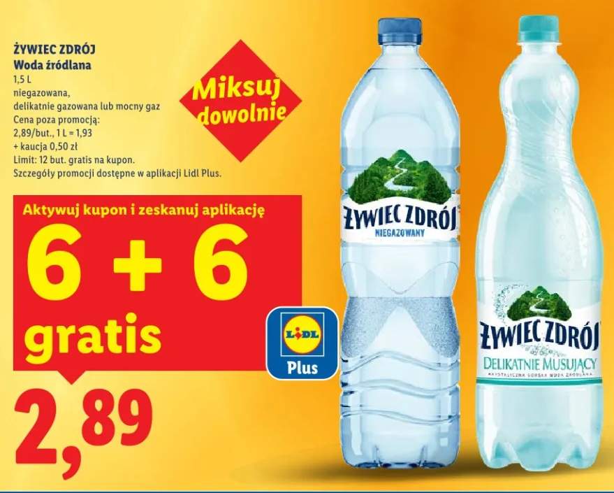 Woda źródlana niegazowana, delikatnie gazowana lub mocny gaz