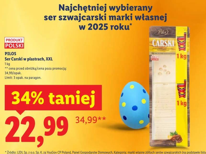 Ser Carski w plastrach, XXL