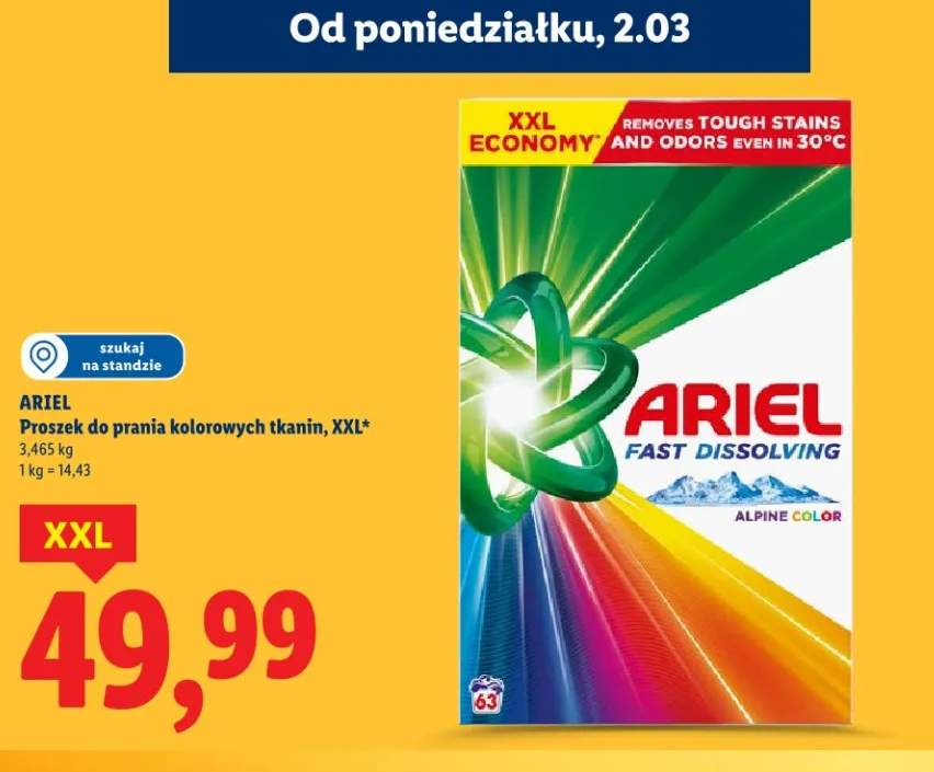 Proszek do prania kolorowych tkanin, XXL