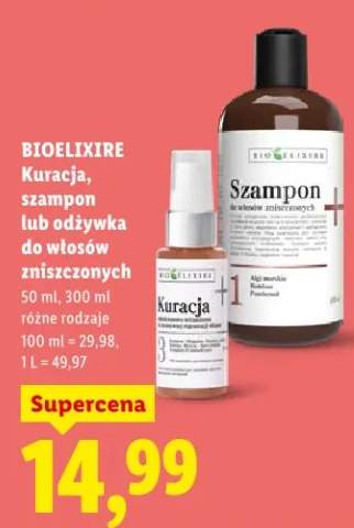 Kuracja, szampon lub odżywka do włosów zniszczonych