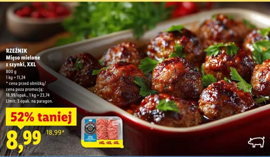 Mięso mielone z szynki, XXL