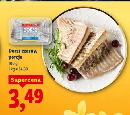 Dorsz czarny, porcje