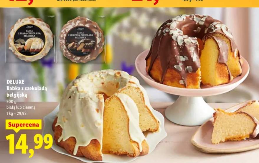 Babka z czekoladą belgijską biała lub ciemna