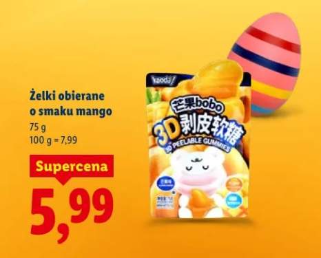 Żelki obierane o smaku mango