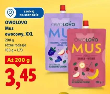 Mus owocowy, XXL różne rodzaje