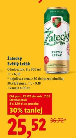 Piwo Żatecký Světlý Ležák