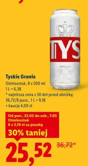 Piwo Tyskie Gronie