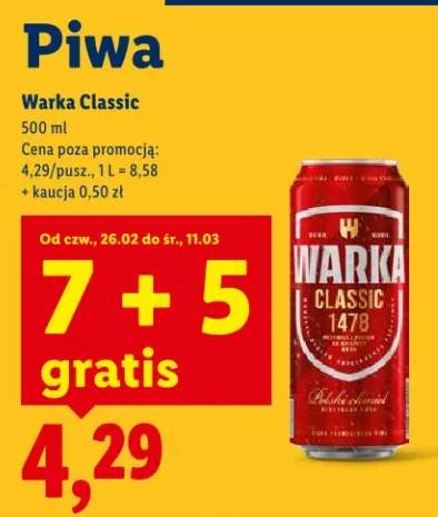Piwo Warka Classic