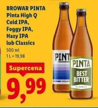 Piwo Pinta High Q Cold IPA, Foggy IPA, Hazy IPA lub Classics