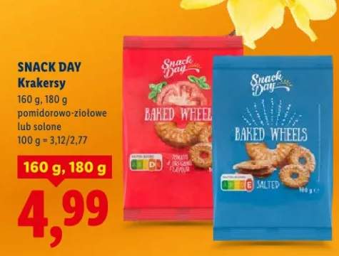 Krakersy pomidorowo-ziołowe lub solone