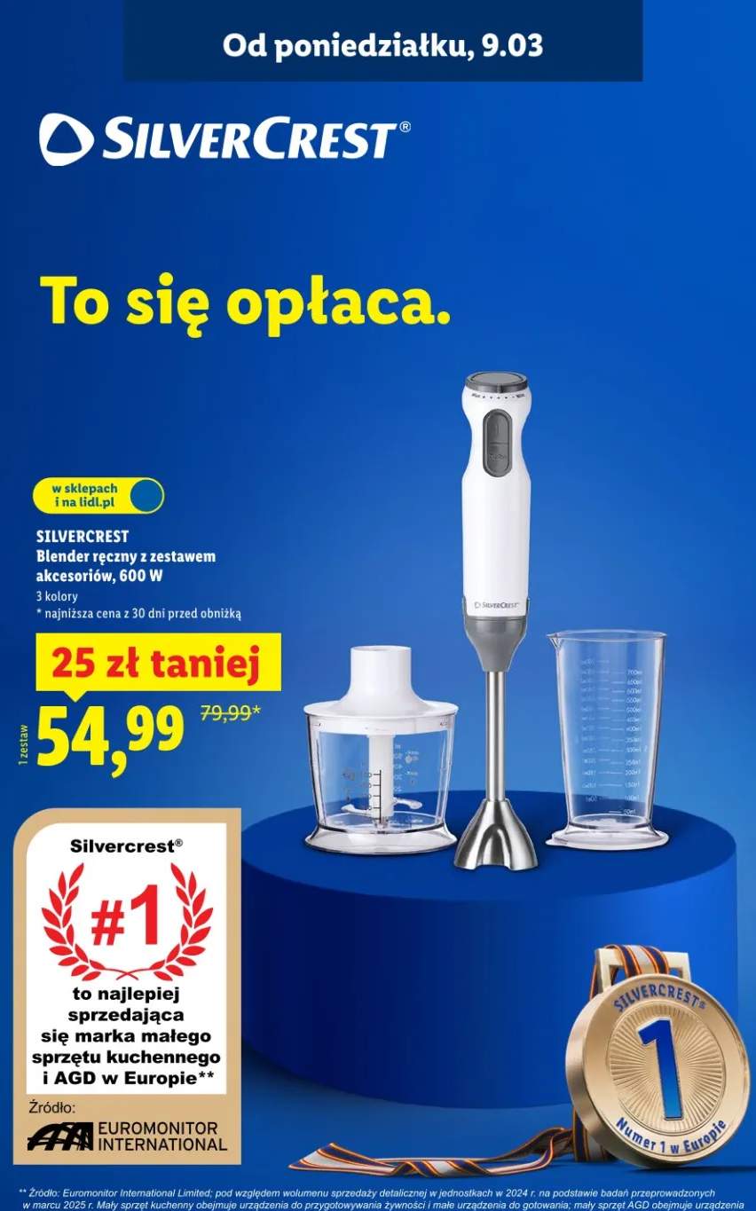 Blender ręczny z zestawem akcesoriów, 600 W