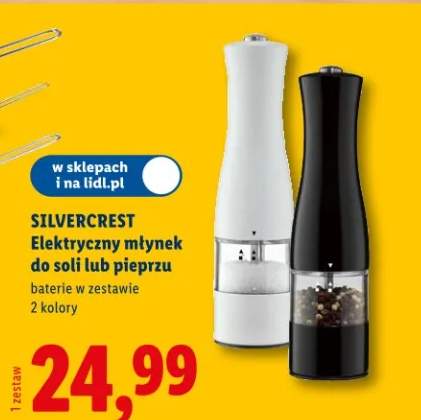 Elektryczny młynek do soli lub pieprzu