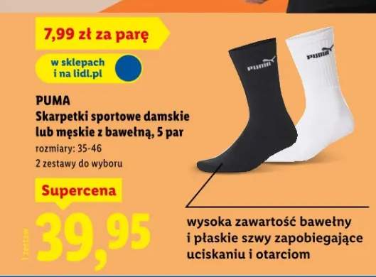 Skarpetki sportowe damskie lub męskie z bawełną, 5 par