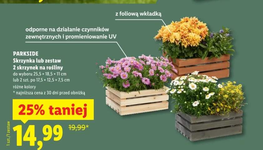 Skrzynka lub zestaw 2 skrzynek na rośliny