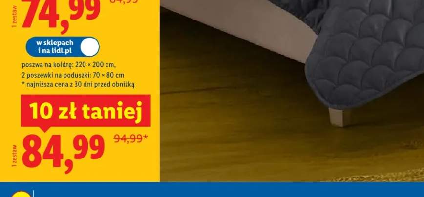 Pościel satynowa z bawełny 220x200cm, 2x70x80cm