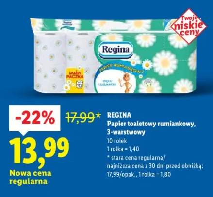 Papier toaletowy rumiankowy, 3-warstwowy, 10 rolek