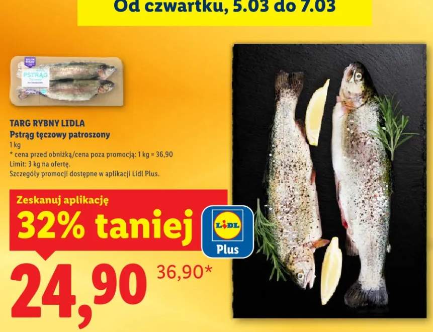 Pstrąg tęczowy patroszony