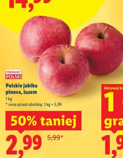 Polskie jabłka pinova, luzem