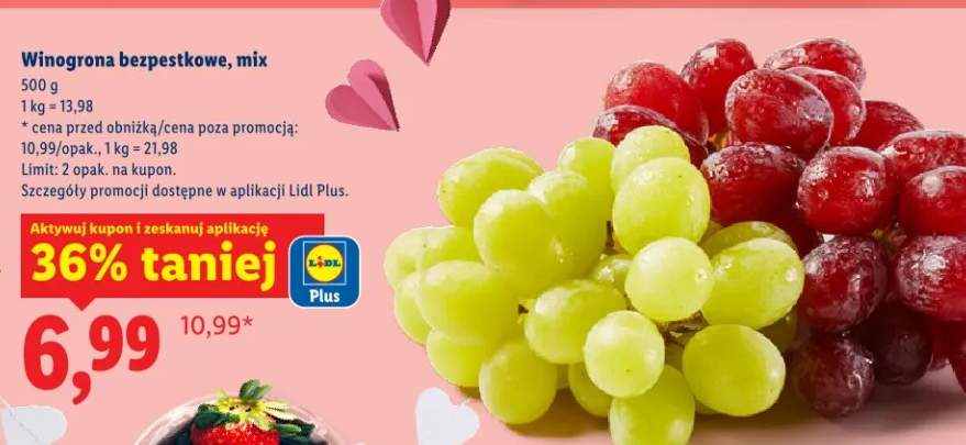 Winogrona bezpestkowe, mix