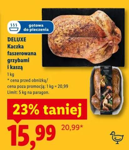 Kaczka faszerowana grzybami i kaszą