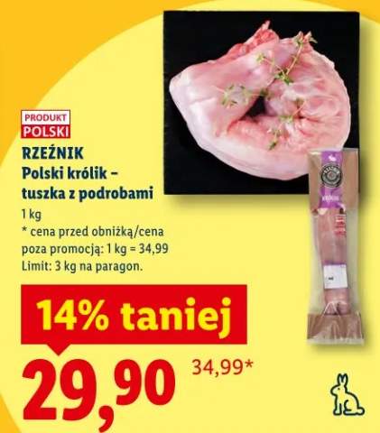 Polski królik - tuszka z podrobami