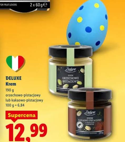 Krem orzechowo-pistacjowy lub kakaowo-pistacjowy