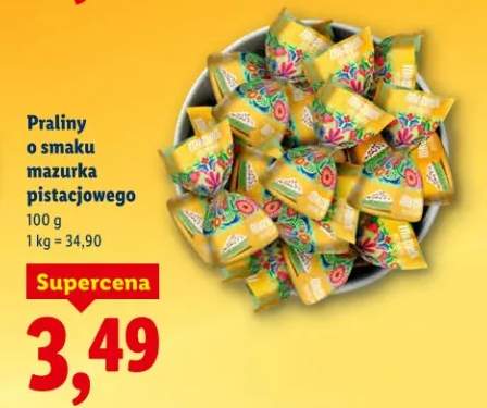 Praliny o smaku mazurka pistacjowego