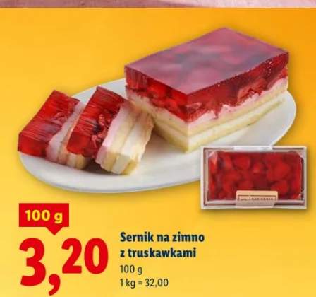 Sernik na zimno z truskawkami