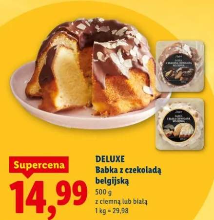 Babka z czekoladą belgijską z ciemną lub białą