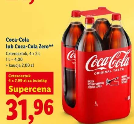 Napój gazowany lub Coca-Cola Zero