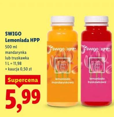 Lemoniada HPP mandarynka lub truskawka