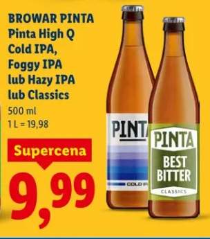Piwo Pinta High Q Cold IPA, Foggy IPA lub Hazy IPA lub Classics