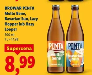 Piwo Pinta Molto Bene, Bavarian Sun, Lazy Hopper lub Hazy Looper