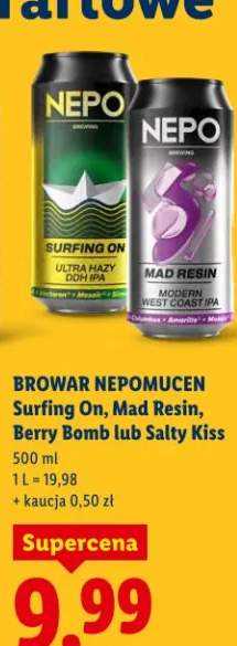 Piwo Nepomucen Surfing On, Mad Resin, Berry Bomb lub Salty Kiss