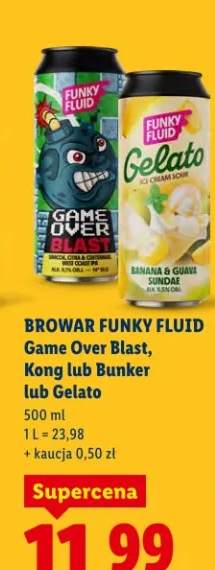 Piwo Funky Fluid Game Over Blast, Kong lub Bunker lub Gelato