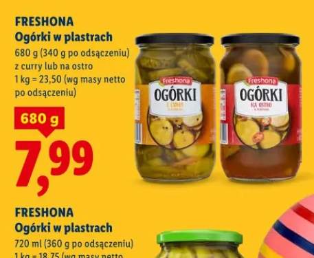 Ogórki w plastrach z curry lub na ostro