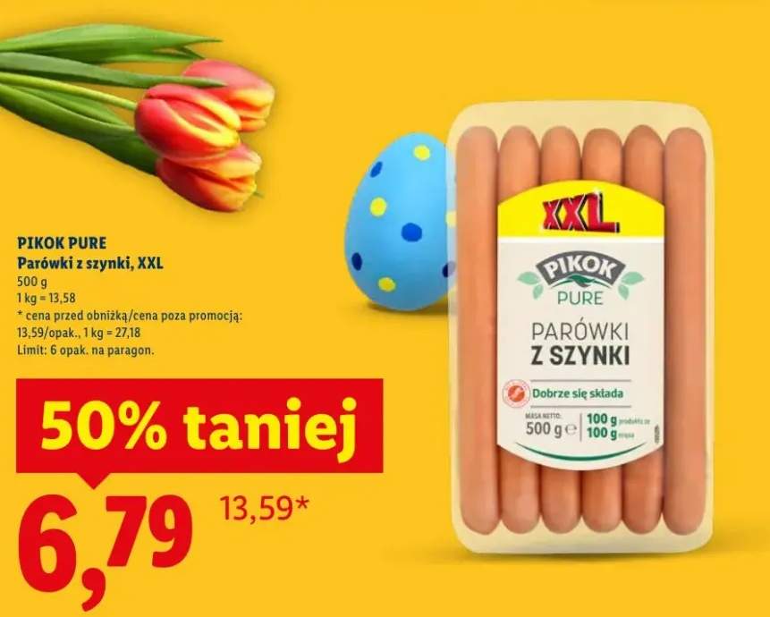 Parówki z szynki XXL