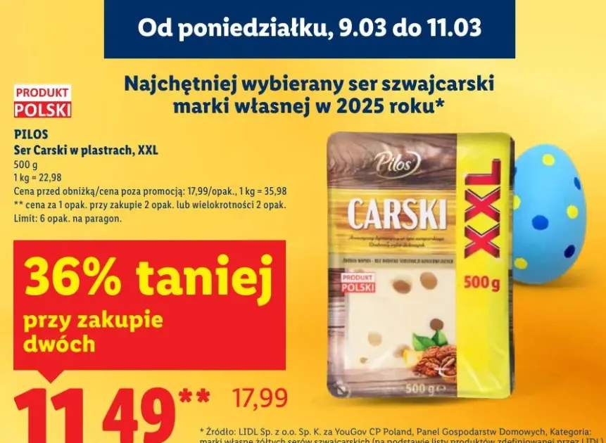 Ser Carski w plastrach XXL