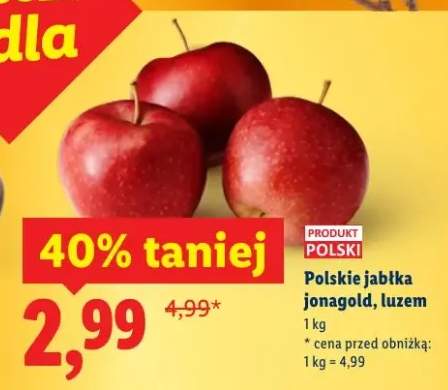 Polskie jabłka jonagold, luzem