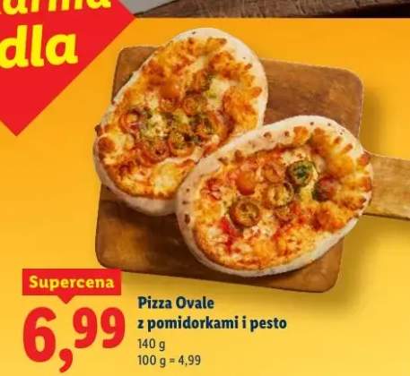 Pizza Ovale z pomidorkami i pesto