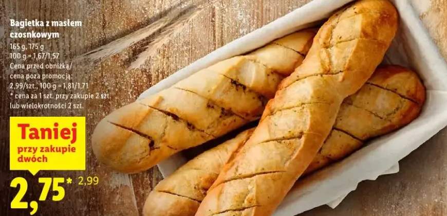 Bagietka z masłem czosnkowym