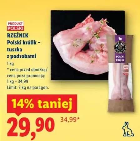Królik – tuszka z podrobami