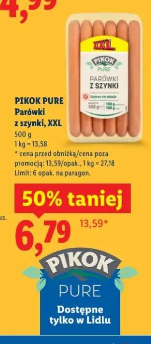 Parówki z szynki, XXL