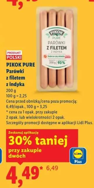 Parówki z filetem z indyka