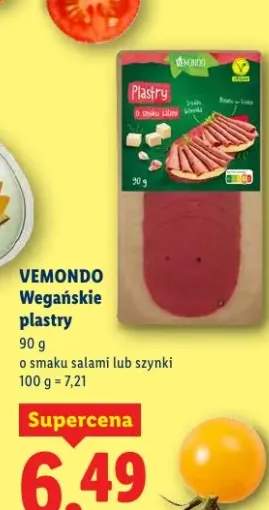 Wegańskie plastry o smaku salami lub szynki