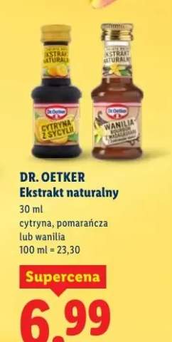 Ekstrakt naturalny cytryna, pomarańcza lub wanilia