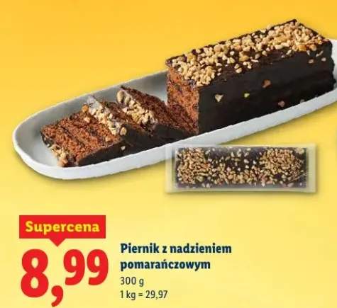 Piernik z nadzieniem pomarańczowym