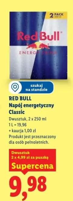 Napój energetyczny Red Bull Classic dwusztak