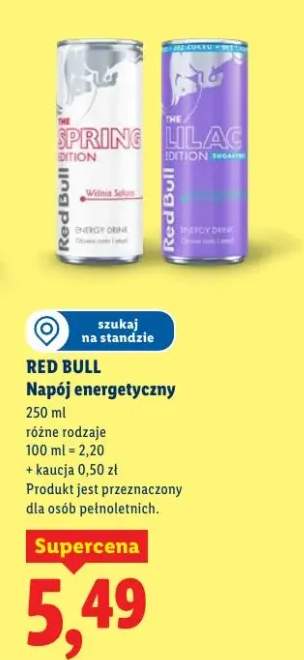 Napój energetyczny Red Bull różne rodzaje